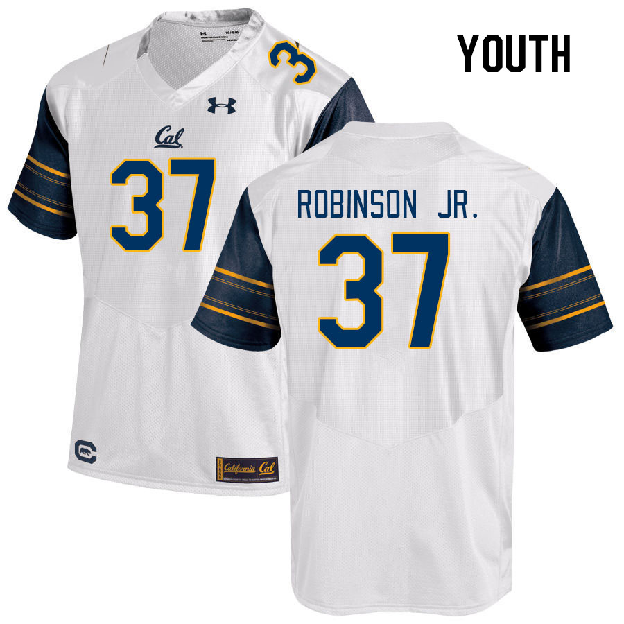 Youth #37 Kenden Robinson Jr. California Golden Bears College Football Jerseys Stitched Sale-White - Click Image to Close
